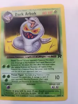 Dark Arbok Team Rocket Pokemon Card WOTC NM - Image 4