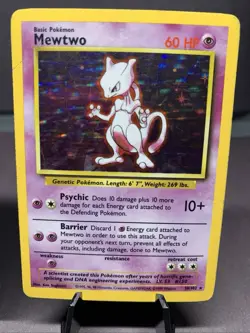 Pokemon TCG Base Set Holo Rare Collection Lot 2x WOTC VTG Mewtwo & Gyarados - Image 3