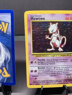 Pokemon TCG Base Set Holo Rare Collection Lot 2x WOTC VTG Mewtwo & Gyarados - Image 4