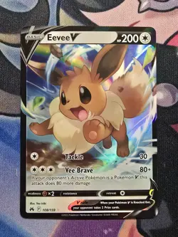 Pokemon Eevee V 108/159 Crown Zenith ULTRA RARE NM - Image 1
