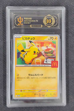 APH Black 10 Pikachu McDonald's Promo Japanese 020/M-P 2025 Pokemon - Image 1