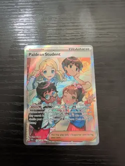 Paldean Student 230/091 Full Art Ultra Rare Pokemon Card Paldea Fates NM - Image 1