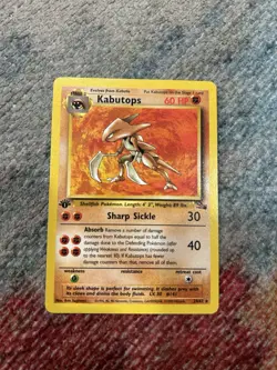 Pokemon TCG Kabutops Fossil Non-Holo Rare 24/62 1st Edition - Image 1