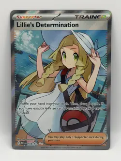 Lillie's Determination 169/132Mega Evolution NM Ultra Rare Holo Pokemon TCG - Image 1