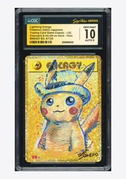 Pokemon CGC 10 GEM AUTO 9 Lightning Energy Holo Sineko So 2023 #LIG CLL JPN - Image 1