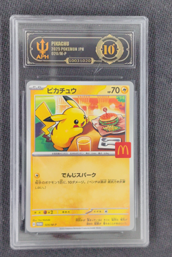 APH Black 10 Pikachu McDonald's Promo Japanese 020/M-P 2025 Pokemon - Image 1