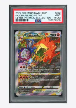 Pokemon PSA 9 (OC) Charizard VSTAR Promo 2022 SWSH262 Ultra Premium Coll. ENG - Image 1