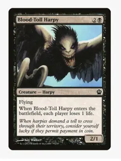 Blood-Toll Harpy #79 Theros (THS) Magic Card In Protective Sleeve - Image 1
