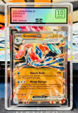 2024 Pokemon Greninja EX 106/167 Sv06 Twilight Masquerade Holo GRADE 10 PRISTINE - Image 1