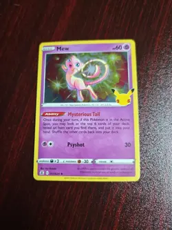 Pokemon TCG Mew 011/025 Holo Celebrations 25th Anniversary NM! - Image 1