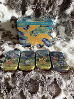 Pokemon TCG Lot of 2 Ascended Hero’s Lot Elite Trainer Box And 4 Mini Tins New - Image 1