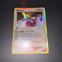 Pokemon Mewtwo Delta Species 12/113 Holo Rare- Dragon Frontiers, HP with crease - Image 1