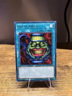 Konami Pot of Greed LOB-EN119 Blue Eyes 25th Anniv Rare Spell Unlimited English - Image 2