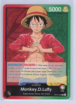 Monkey.D.Luffy OP01-003 (PRE-ERRATA) ~ One Piece English ~ Romance Dawn - Image 1