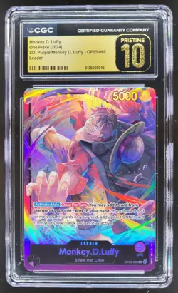 2024 ONE PIECE MONKEY D. LUFFY PURPLE MONKEY PROMO P-041 CGC 10 PRISTINE A PT - Image 1