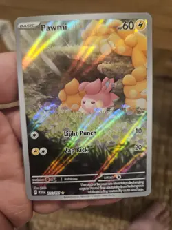 Pokemon Pawmi Palafin Wugtrio TCG Paldean Fates Holo Illustration Cards Lot (3) - Image 3