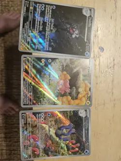 Pokemon Pawmi Palafin Wugtrio TCG Paldean Fates Holo Illustration Cards Lot (3) - Image 5