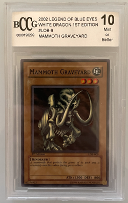 BCCG 10 GEM MINT MAMMOTH GRAVEYARD LOB-009 1st Edition Yugioh Card - Image 1