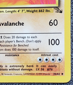 1st Edition Golem - Fossil - #36/62 - Vintage Pokemon Card 1999 WOTC - Image 4