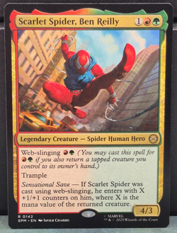 Scarlet Spider, Ben Reilly R 0142 Marvel Spider-man Near Mint Card Game NM TCG - Image 1