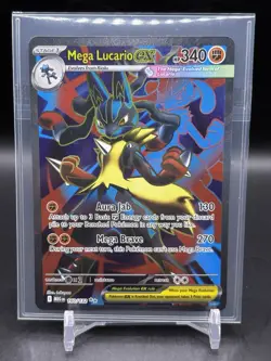 Mega Lucario ex 160/132 ME01: Mega Evolution Ultra Rare Pokemon TCG Card Holo - Image 1
