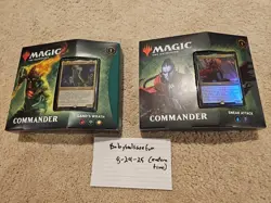2x Zendikar Rising Commander Decks - Land's Wrath + Sneak Attack New Sealed MTG - Image 1