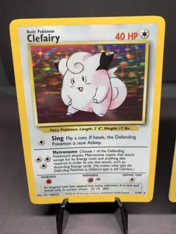 Pokemon TCG Clefable & Clefairy 2 Card Holo Rare Lot Jungle & Base Set 1999 WOTC - Image 2