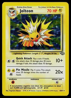 Pokemon Card - Jolteon Jungle 4/64 Holo Rare - Image 1