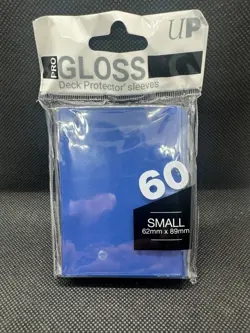 Ultra Pro Gloss 60ct Deck Protector Card Sleeves Small 62mm x 89mm Blue - Image 1