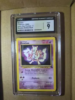 CGC 9 Mewtwo 3 Black Star Promo Mewtwo Strikes Back 1999 Pokemon Card - Image 2