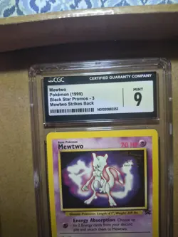 CGC 9 Mewtwo 3 Black Star Promo Mewtwo Strikes Back 1999 Pokemon Card - Image 4