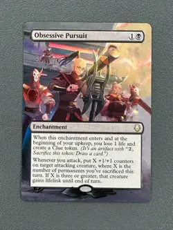 Obsessive Pursuit MTG Avatar: The Last Airbender Hand Painted Full Altered Art v - Image 1