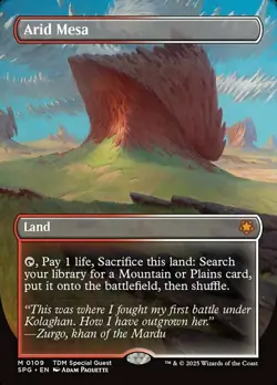 Arid Mesa - Borderless Special Guests Magic mtg Light Play, English x1 - Image 1