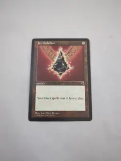 Wizards Jet Medallion Artifact Tempest Rare Regular Sue Ellen Brown MTG 1997 LP - Image 1