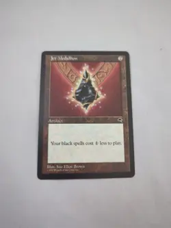 Wizards Jet Medallion Artifact Tempest Rare Regular Sue Ellen Brown MTG 1997 LP - Image 2