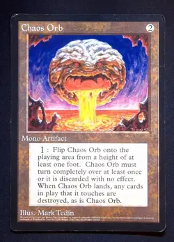 MTG Chaos Orb 6X9 Oversized Promo Heavily Played HP A1W2 CO7 Magic The Gathering - Image 1