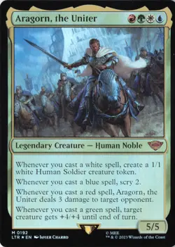 Aragorn, the Uniter FOIL The Lord of the Rings Tales of Middle-earth NM #192 LTR - Image 1