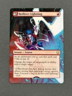 Redirect Lightning MTG Avatar: The Last Airbender Hand Painted Full Altered Art - Image 1