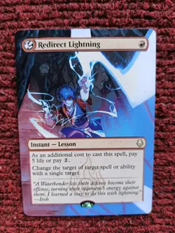 Redirect Lightning MTG Avatar: The Last Airbender Hand Painted Full Altered Art - Image 2