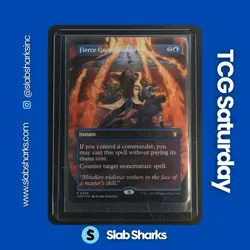 2023 MAGIC: THE GATHERING COMMANDER MASTERS #694 FIERCE GUARDIANSHIP BORDERLESS - Image 1