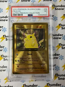 Pikachu #58 Ultra Premium Collection 2021 Pokemon PSA 7 - Image 1
