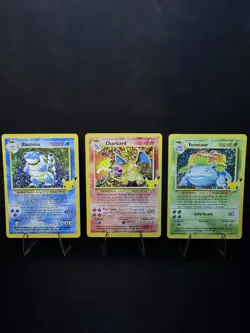 NM Pokemon Celebrations Charizard Venusaur Blastoise 25th Anniversary Holo Set - Image 1