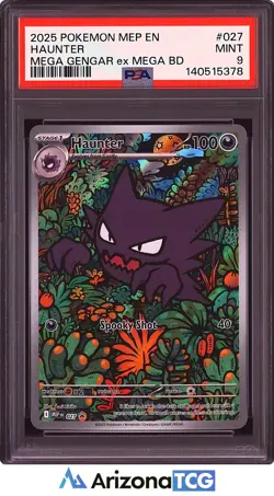 Pokemon 2025 Haunter 027 Holo Mega Gengar ex Mega Battle Deck PSA 9 - Image 1