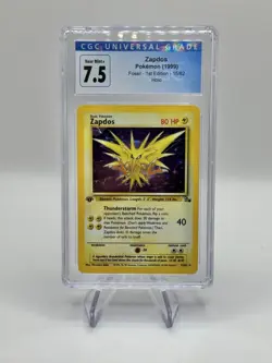 Zapdos Holo - CGC 7.5 Near Mint+ - 1999 Pokemon Fossil 1st Edition 15/62 Rare - Image 1