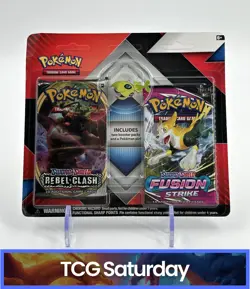 POKEMON TCG SWORD & SHIELD REBEL CLASH FUSION STRIKE JIRACHI PIN SEALED HANGER - Image 1