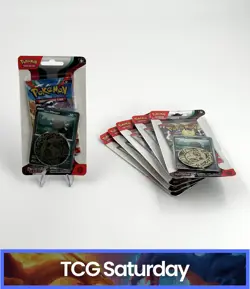 **POKEMON TCG SCARLET & VIOLET OBSIDIAN FLAMES SEALED BLISTER LOT OF 6 - Image 1