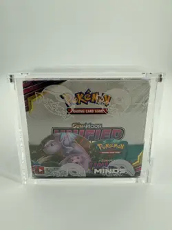 POKEMON TCG SUN & MOON UNIFIED MINDS SEALED BOOSTER BOX WITH ACRYLIC CASE - Image 1
