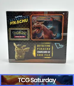 POKEMON DETECTIVE PIKACHU CHARIZARD GX CASE FILE SEALED BOX - Image 1