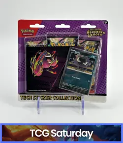 POKEMON MEGA EVOLUTION ASCENDED HEROES TECH STICKER COLLECTION SEALED HANGER - Image 1