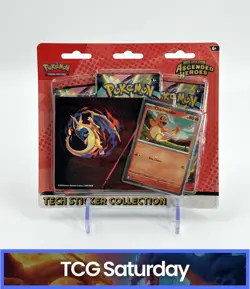 POKEMON MEGA EVOLUTION ASCENDED HEROES TECH STICKER COLLECTION SEALED HANGER - Image 1